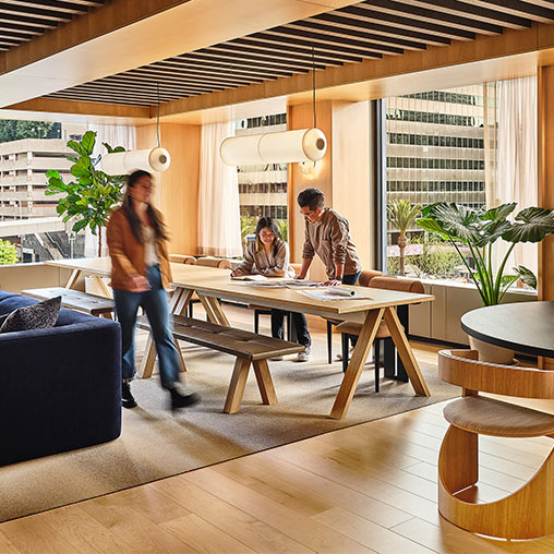Gensler Los Angeles office open collaboration space