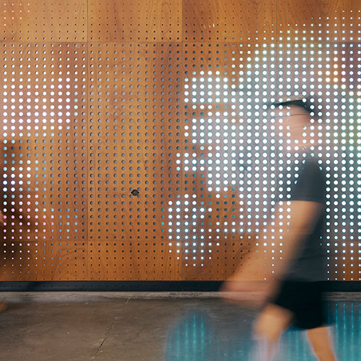 Moody Center interactive DXD wall