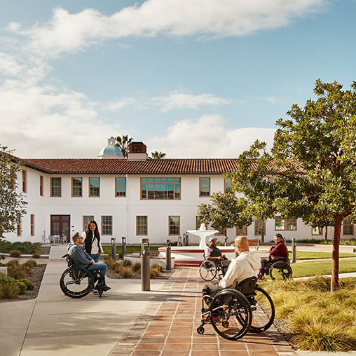Rancho Los Amigos Harriman Building courtyard