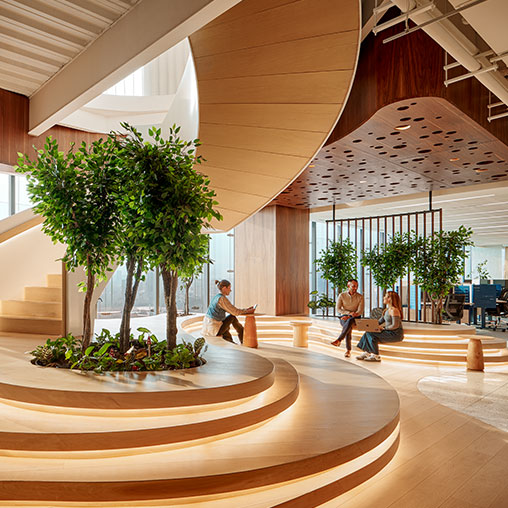 Pinterest Mexico workplace interiors with spiral staircase