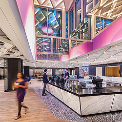 Financial services pavilion interior