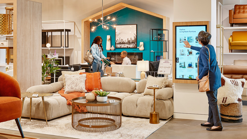 Wayfair retail store interior displays