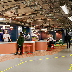 Adobe White Collar Factory, London cafe space