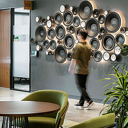 Environmental graphics are displayed at Amazon's HQ2.