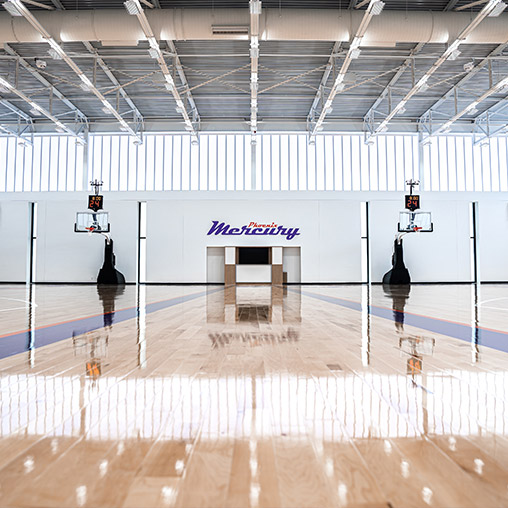 Phoenix Mercury training facility basketball court