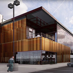 Microsoft mass timber datacenter rendering. Credit: Microsoft