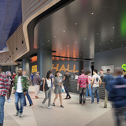 Capital One Arena concourse food hall rendering