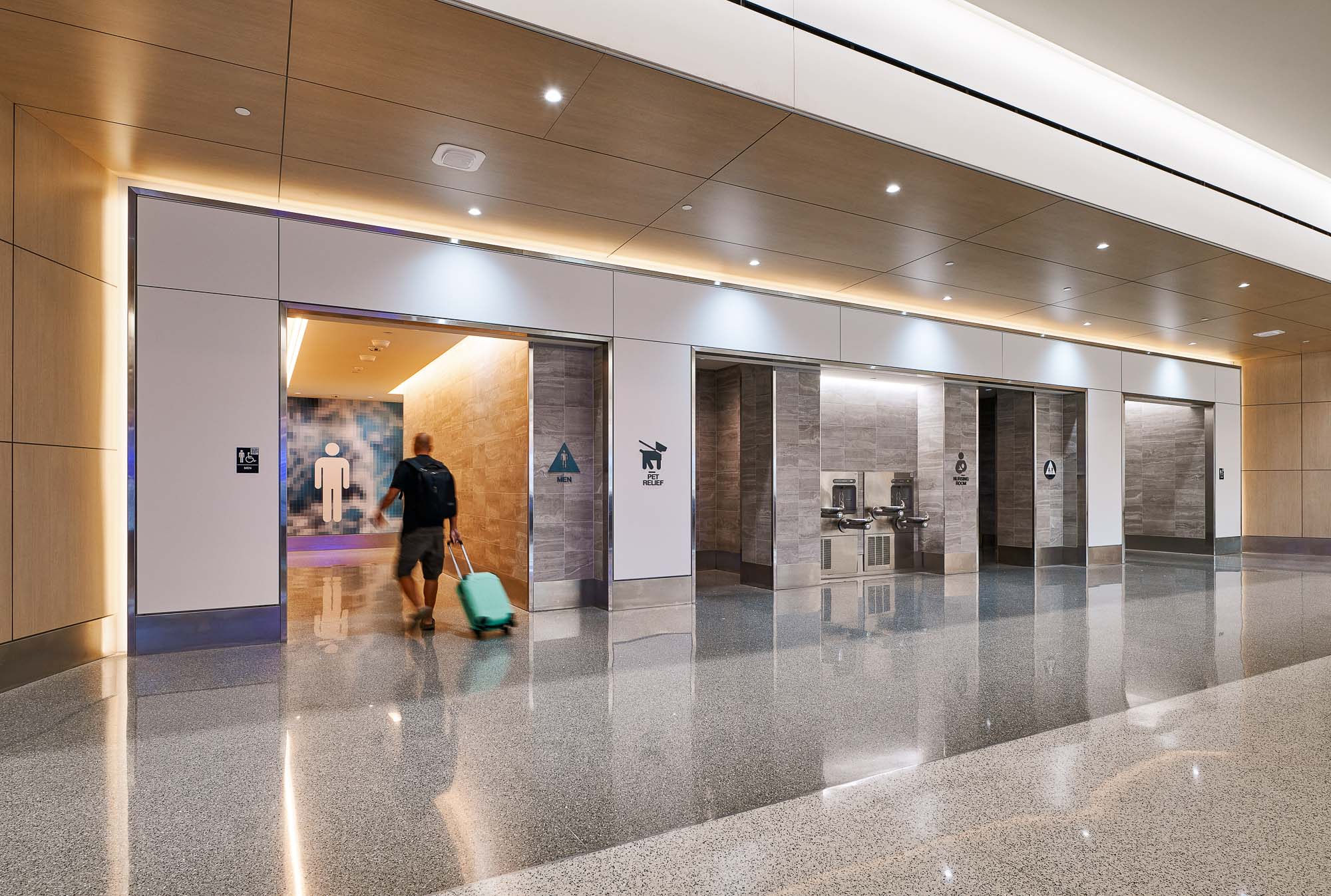 Delta Sky Way restroom entrance