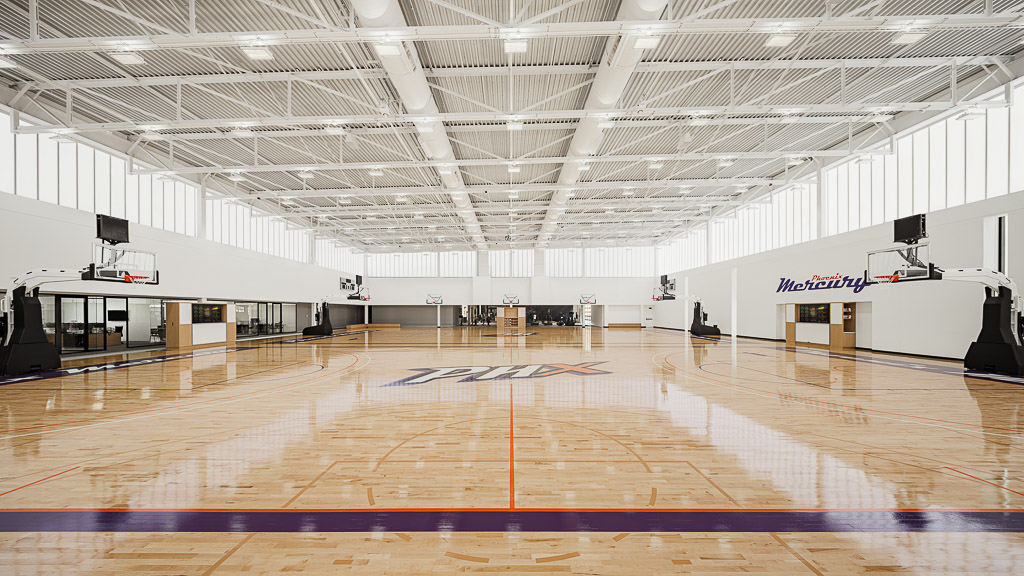 Phoenix Mercury training facility basketball court