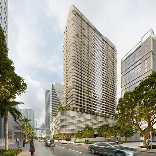 Exterior rendering of 128 Southwest Seventh Street building