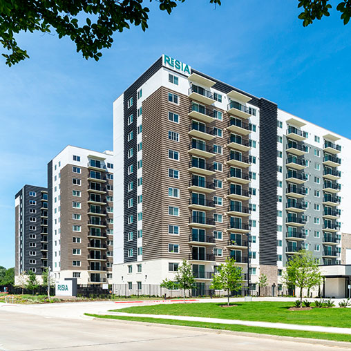 Resia Ten Oaks multifamily residential development exterior