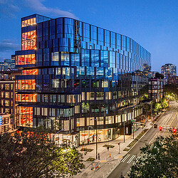 222 Fifth building exterior at night