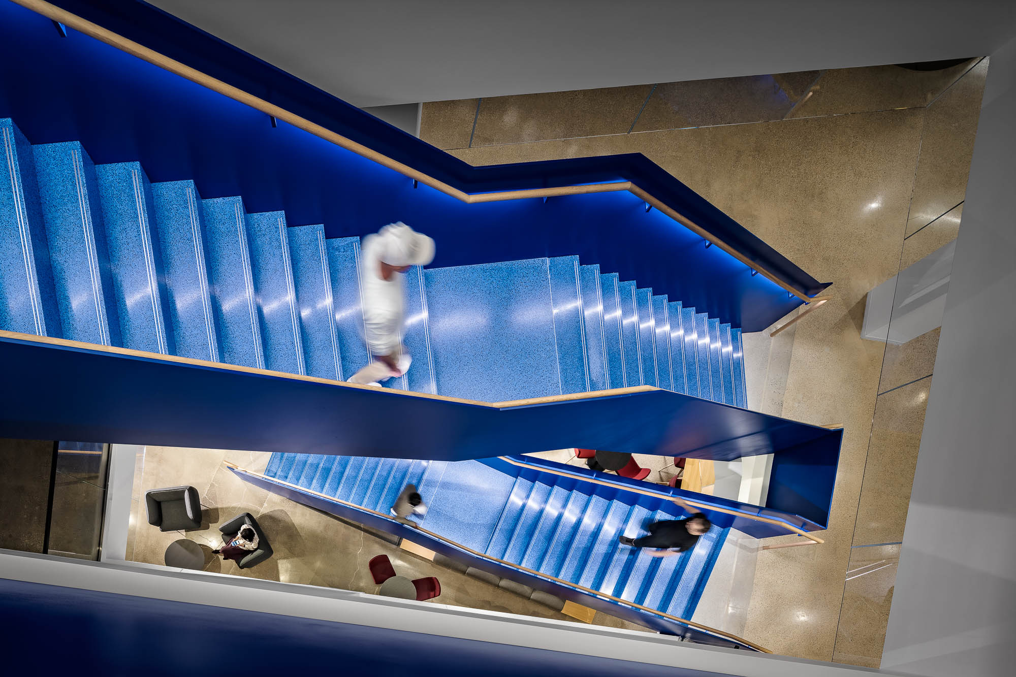 IBM flagship blue staircases