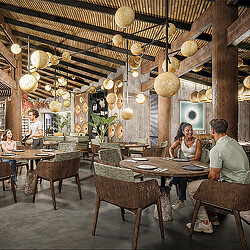 Origins Astral Luxury lodge dining room rendering