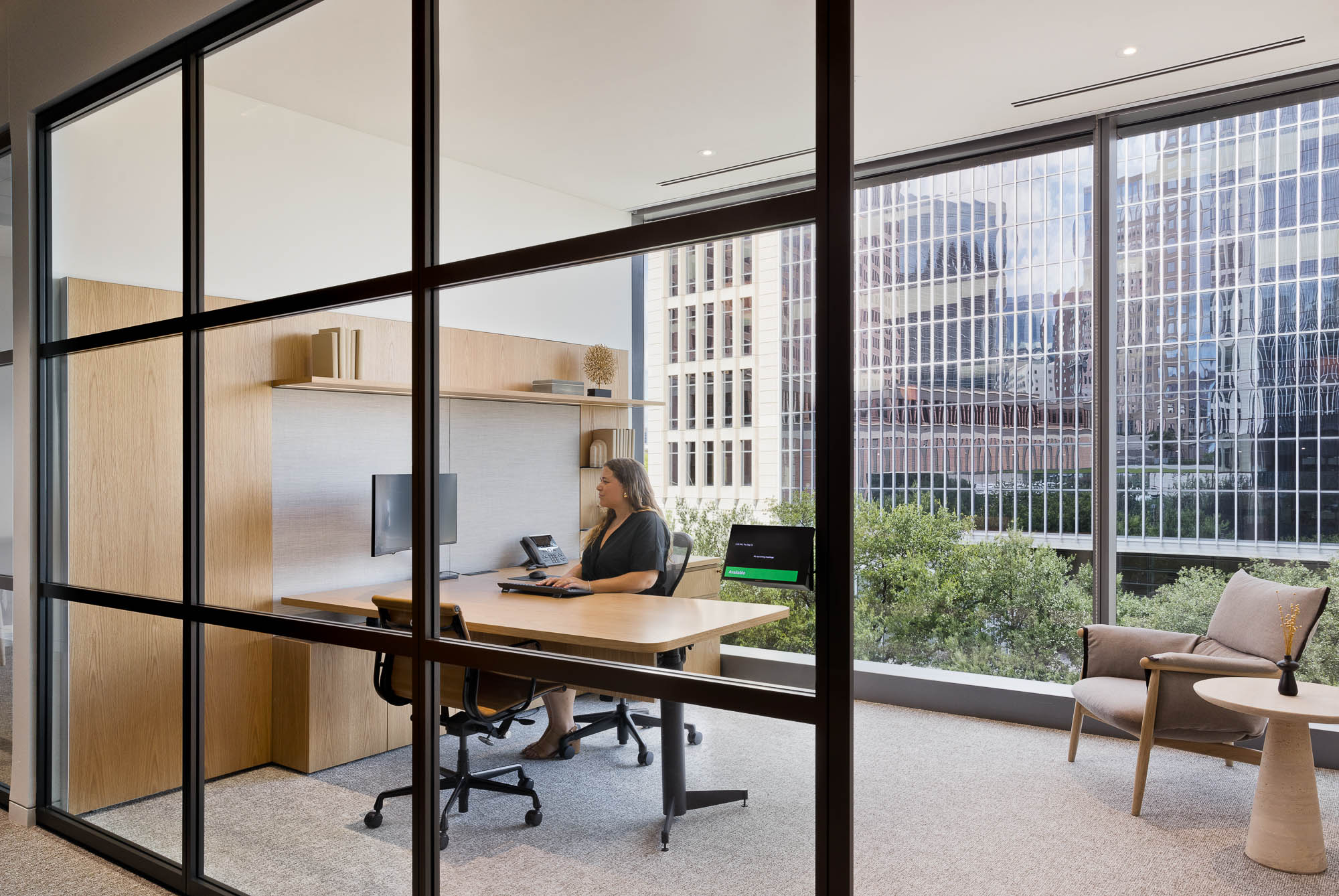 CBRE Dallas office with windows