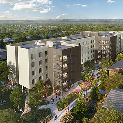 University of California Davis Segundo Infill Housing aerial rendering