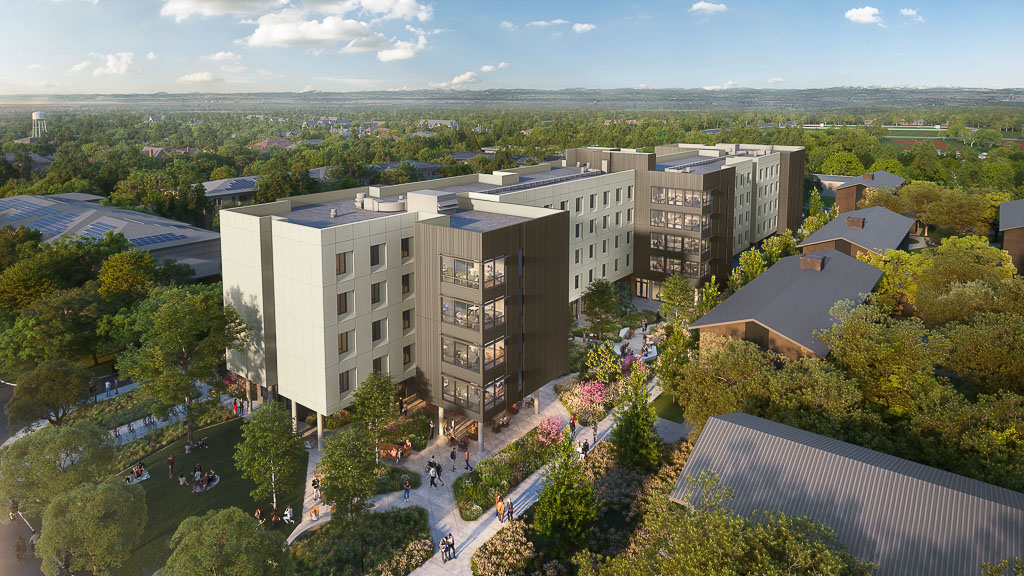 University of California Davis Segundo Infill Housing aerial rendering