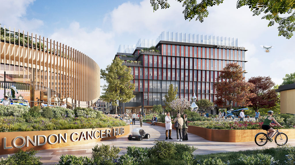 London Cancer Hub outdoor rendering