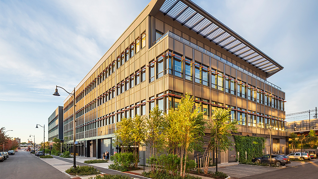 A building with many windows.