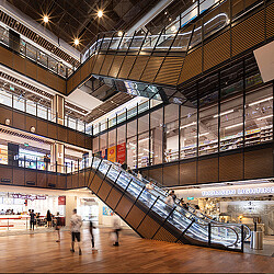 Shaw Plaza with escalators