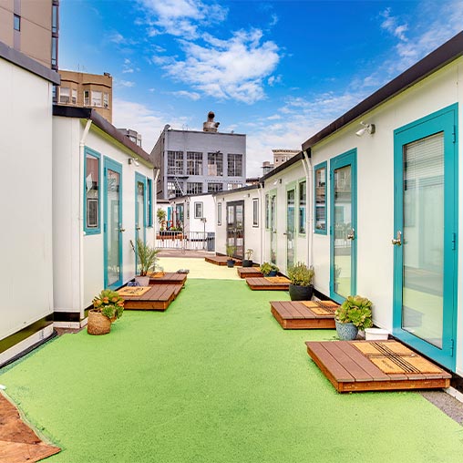 DignityMoves housing units created in partnership with Gensler.
