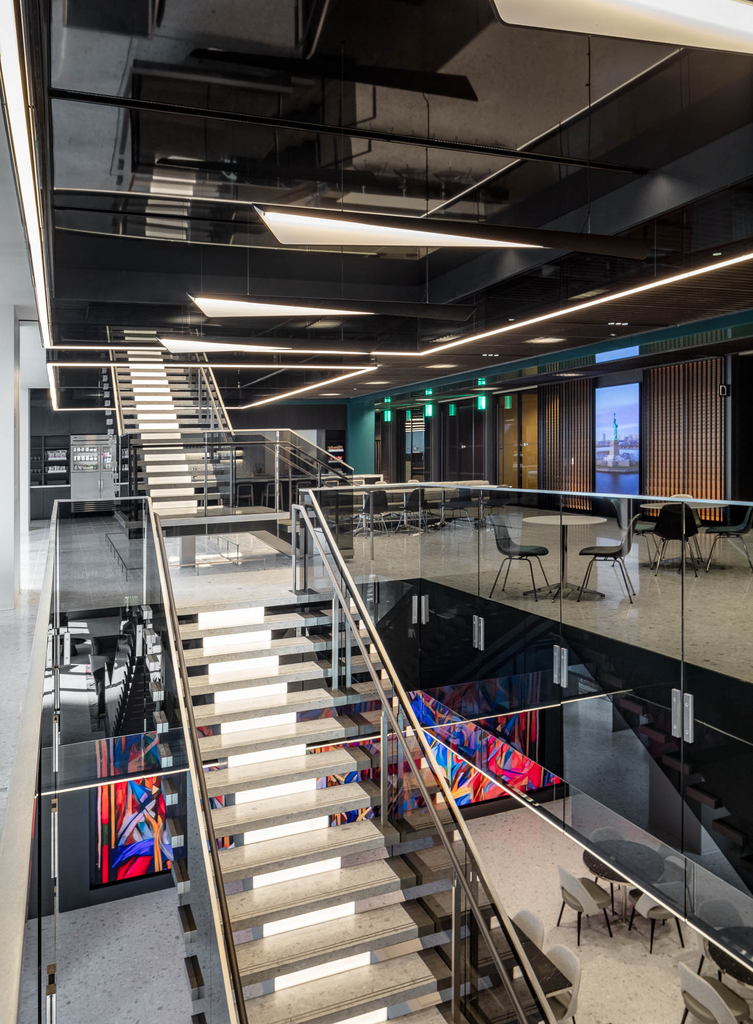 AllianceBernstein at Hudson Yards staircase