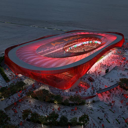 Al-Ahly Stadium.