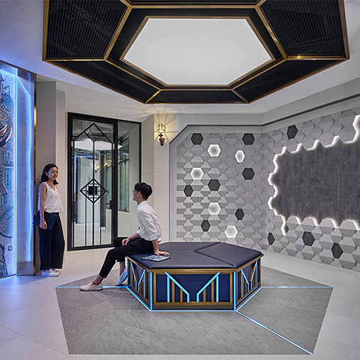 A man and woman in a room.