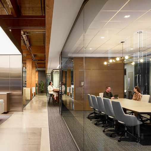 Officeworks Showroom Nashville lounge space and meeting room
